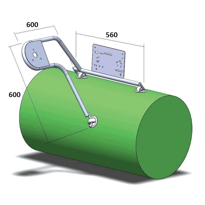 Стойка рулевая с креплением на баллон надувной лодки 25мм в Набережных Челнах