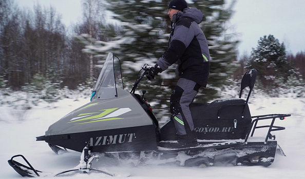 Миниснегоход Бурлак Азимут 20 л.с. , эл.запуск, реверс, тормоз гидравл, капот серый в Набережных Челнах