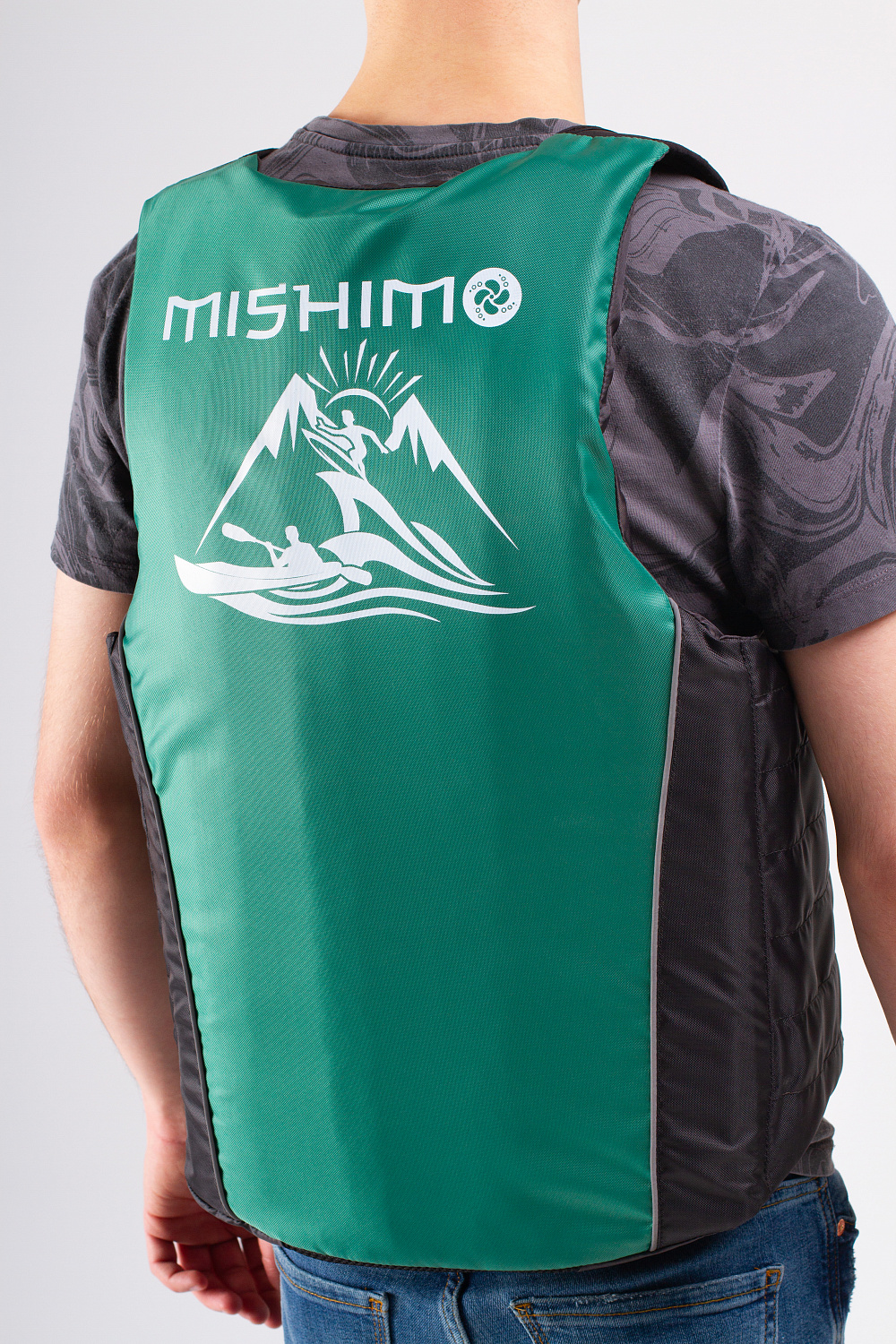 Жилет спасательный MISHIMO PRO Премиум качества Черно-зеленый в Набережных Челнах