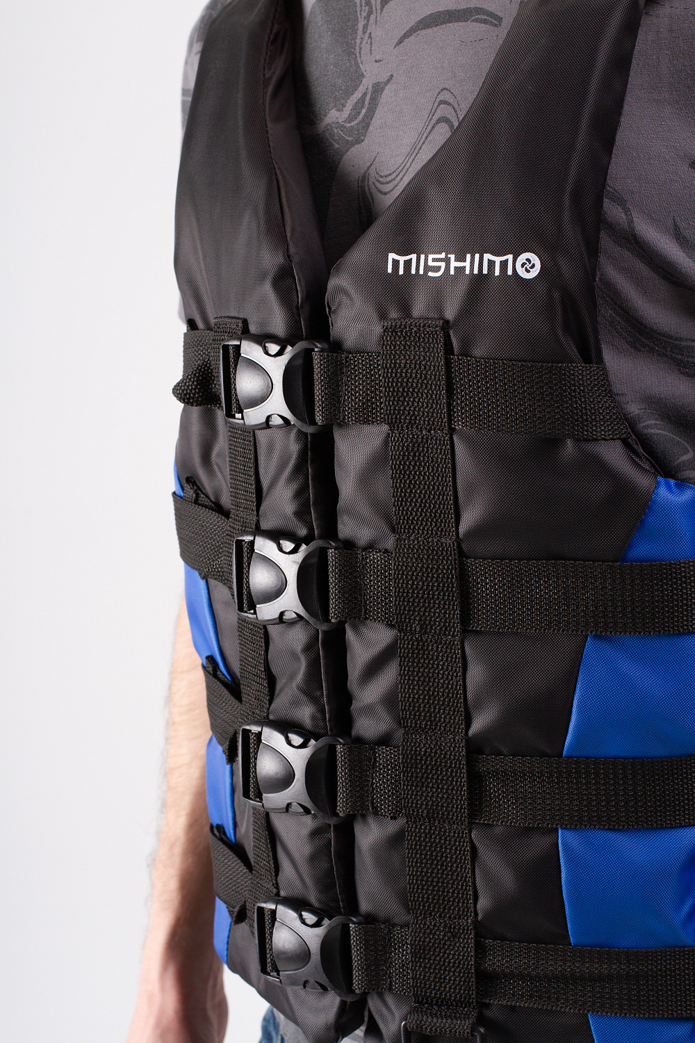 Жилет спасательный MISHIMO PRO Премиум качества Черно-синий в Набережных Челнах