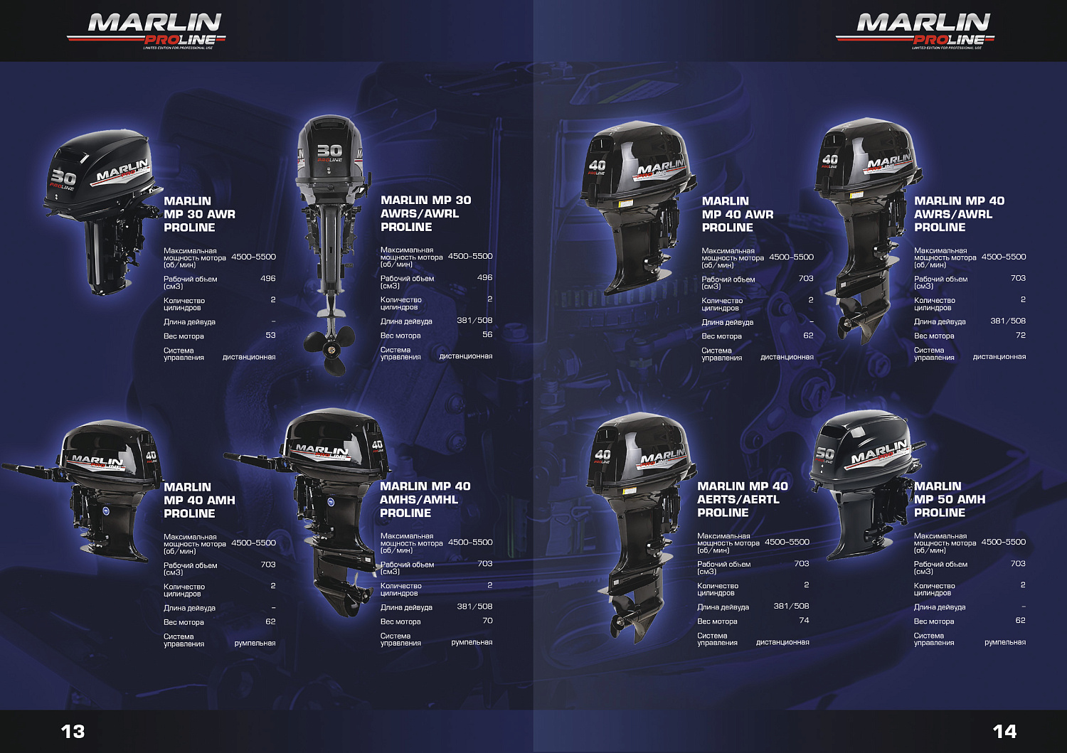 Лодочный мотор MARLIN PROLINE MP 9.9(20) AMHL FORCE в Набережных Челнах